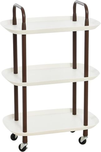 Main + Mesa Modern Plastic and Metal 3-Tier Trolley, Black and Sand in Kuwait