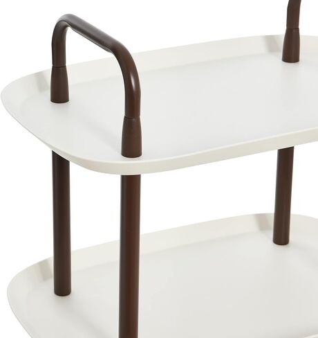 Main + Mesa Modern Plastic and Metal 3-Tier Trolley, Black and Sand in Kuwait