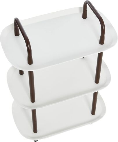 Main + Mesa Modern Plastic and Metal 3-Tier Trolley, Black and Sand in Kuwait