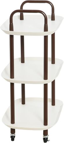 Main + Mesa Modern Plastic and Metal 3-Tier Trolley, Black and Sand in Kuwait