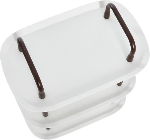 Main + Mesa Modern Plastic and Metal 3-Tier Trolley, Black and Sand in Kuwait
