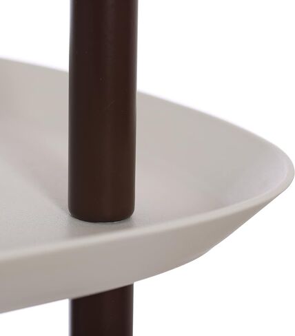 Main + Mesa Modern Plastic and Metal 3-Tier Trolley, Black and Sand in Kuwait