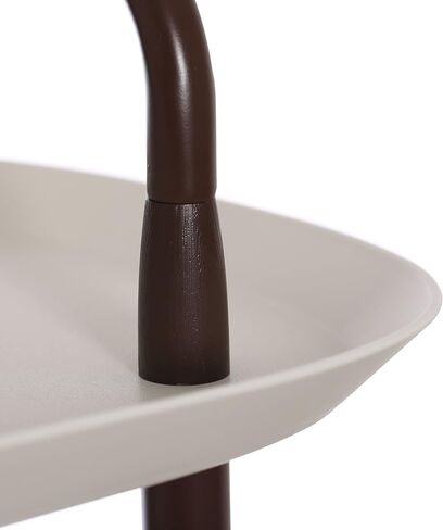 Main + Mesa Modern Plastic and Metal 3-Tier Trolley, Black and Sand in Kuwait