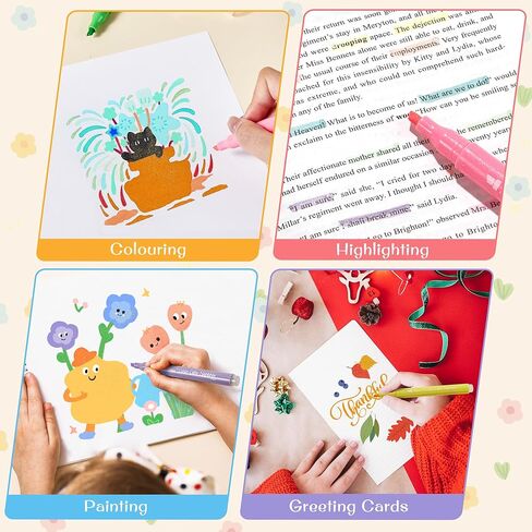 Bonace 12pcs Glitter Highlighters ، علامات تمييز Glitter Highlight ، ألوان متنوعة من النزاعات - لا يوجد نصيحة إزميل نزيف ، لمخطط اليومية ، مؤلف الكتاب المقدس ، دفتر ملاحظات （شظية بريق） in Kuwait