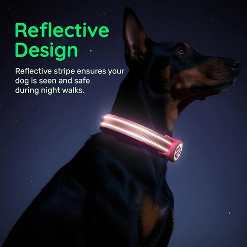 Airtag Dog Collar, Reflective Ultra-Durable Nylon Padded with QR Code Buckle & IP68 Waterproof Air Tag Holder Compatible for Apple AirTag, Comfortable for Small Medium Large Dogs(Hot Pink,S) in Saudi Arabia