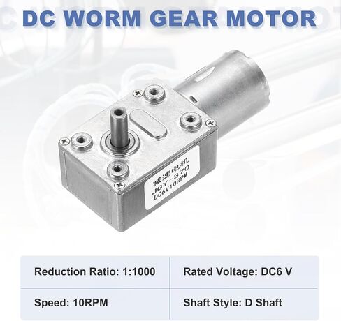 Meccanixity DC24V Worm Gear Motor ، 10rpm 14mm عمود مزدوج قفل عزم العزم الملق in Saudi Arabia