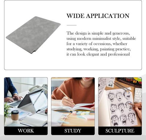دفتر Emyvsvo Dry Erase Noteboor 9.4x6.5 بوصة محمولة A5 Whiteboard Notebook قابلة لإعادة الاستخدام محوّر مع قطعة قماش ممسحة وكتابة القلم للمكتب المنزلي للأعمال (رمادي) in Saudi Arabia