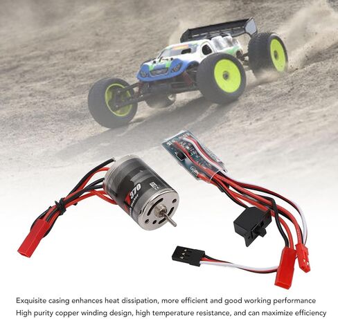RC Brushed Motor and ESC, 370 Sized Motor with 31T 30A ESC for 1/16 1/18 RC Cars in Saudi Arabia