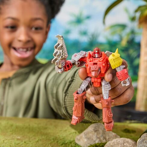 Transformers CYBERWORLD Dinobot Snarl Cyber Changers 4-Inch Action Figure, Quick Change to Dino Mode, Robot Toys for Boys and Girls 6 and Up in Saudi Arabia