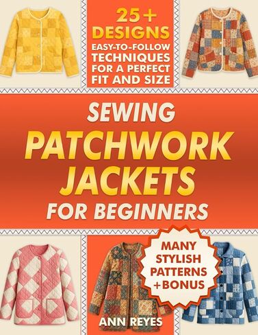 Sewing Patchwork Jackets for Beginners: Turn Leftovers into Beautiful, Wearable Quilted Jackets, Even if You've Never Sewn Before. 25+ Designs, Many Stylish Patterns for Perfect Fit and Size. in Saudi Arabia