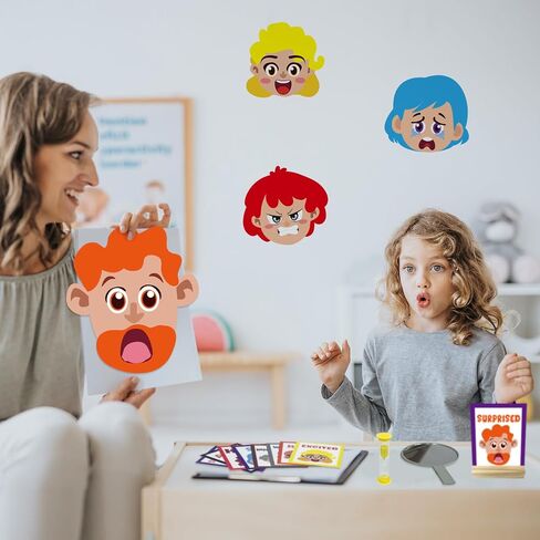 Cinrobiye Social Emotional Learning Activities Montessori Sensory Emotional & Feelings Creative Crafts Set with 9 Face Boards Emotion Flashcards Feelings Sensory Bottles Therapy Game for Preschoolers in Saudi Arabia