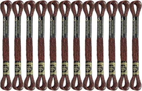 12 SKEINS التطريز خيط ، الأسود التطريز الخيط البوليستر المتقاطع من أجل التطريز اليدوي. in Kuwait