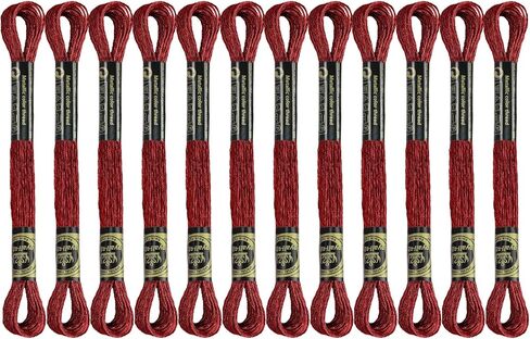 12 SKEINS التطريز خيط ، الأسود التطريز الخيط البوليستر المتقاطع من أجل التطريز اليدوي. in Kuwait