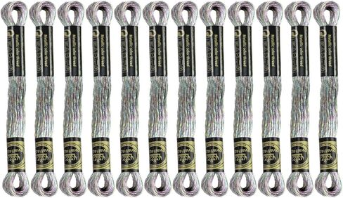 12 SKEINS التطريز خيط ، الأسود التطريز الخيط البوليستر المتقاطع من أجل التطريز اليدوي. in Kuwait