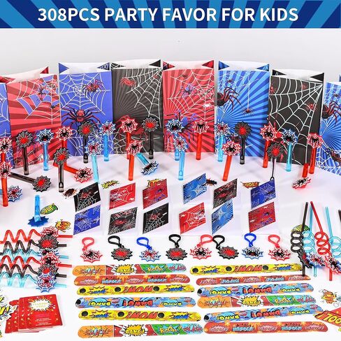 308Pcs Party Decorations Favors Supplies, Goodie Bags Fillers Stuffers for Kids Birthday Gifts in Saudi Arabia