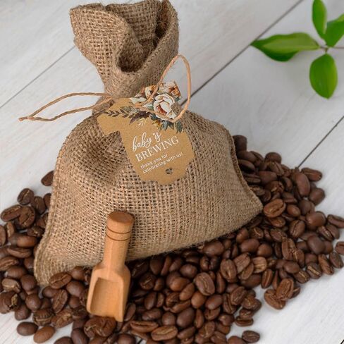 RAY RAY 50PCS الحب هو تخمير علامات هدايا مثالية لحفل الزفاف ، دش الزفاف ، حفلة القهوة (مربع بني كرافت - الحب هو تخمير) in Saudi Arabia