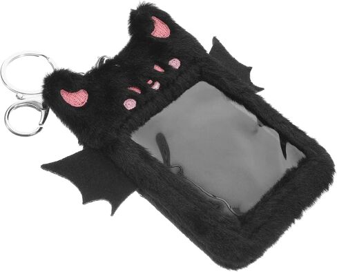 ABOOFAN Devil Plush Card Holder Credit Card Holder photocard Holder Keychain Cute Devil Bus Holder Plush photocard Holder Lanyard Badge Sleeve Alloy Student Korean Version Animal in Saudi Arabia