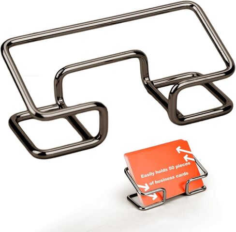 1PC حامل بطاقة عمل بطاقة عمل ، بطاقات العمل المعدنية ، قم بمكانة ، بطاقات اسم العرض المنظم للنساء ، اللوازم المكتبية للنساء (رمادي داكن) in Kuwait