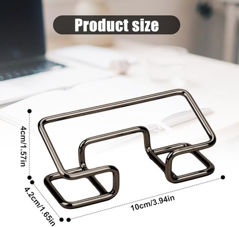 1PC حامل بطاقة عمل بطاقة عمل ، بطاقات العمل المعدنية ، قم بمكانة ، بطاقات اسم العرض المنظم للنساء ، اللوازم المكتبية للنساء (رمادي داكن) in Kuwait