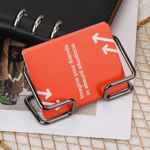 1PC حامل بطاقة عمل بطاقة عمل ، بطاقات العمل المعدنية ، قم بمكانة ، بطاقات اسم العرض المنظم للنساء ، اللوازم المكتبية للنساء (رمادي داكن) in Kuwait