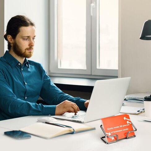 1PC حامل بطاقة عمل بطاقة عمل ، بطاقات العمل المعدنية ، قم بمكانة ، بطاقات اسم العرض المنظم للنساء ، اللوازم المكتبية للنساء (رمادي داكن) in Kuwait