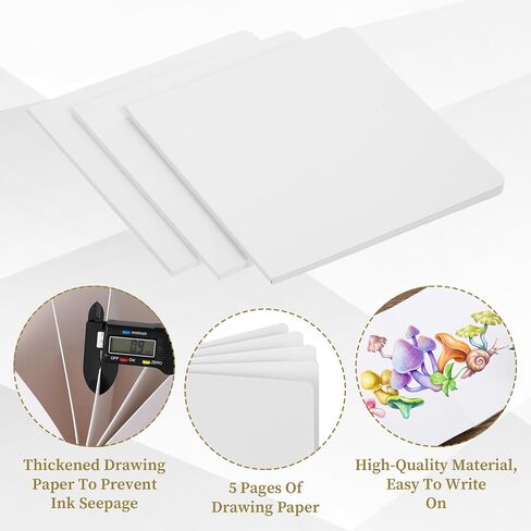 10 Pcs Hardcover Blank Board Book for Kids Chunky Thick Pages Book for Students Adults Sketching Drawing Writing School Office (6.5 x 6.5 Inch) in Saudi Arabia