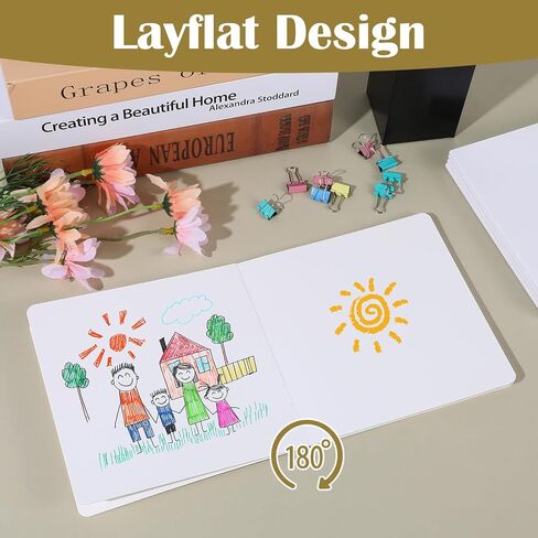 10 Pcs Hardcover Blank Board Book for Kids Chunky Thick Pages Book for Students Adults Sketching Drawing Writing School Office (6.5 x 6.5 Inch) in Saudi Arabia