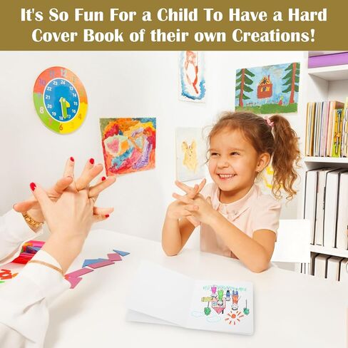 10 Pcs Hardcover Blank Board Book for Kids Chunky Thick Pages Book for Students Adults Sketching Drawing Writing School Office (6.5 x 6.5 Inch) in Saudi Arabia