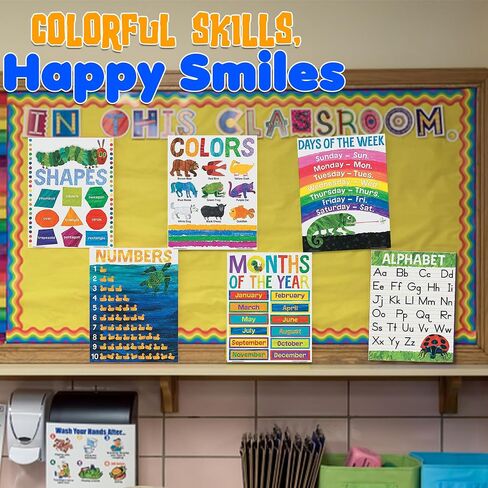 Fun Express Eric Carle Basic Skill Posters (set of 6) Classroom Learning Aids in Saudi Arabia