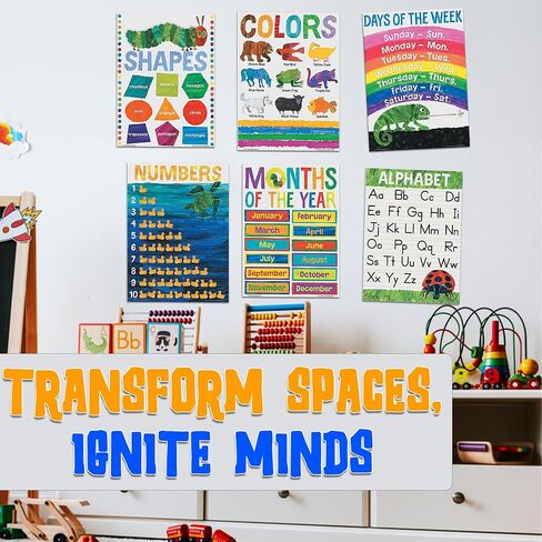 Fun Express Eric Carle Basic Skill Posters (set of 6) Classroom Learning Aids in Saudi Arabia