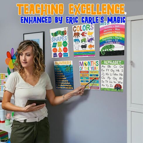 Fun Express Eric Carle Basic Skill Posters (set of 6) Classroom Learning Aids in Saudi Arabia