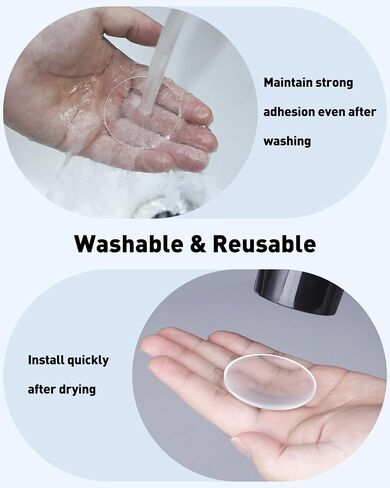 Uniclife 8 Pcs Door Stoppers for Wall, Adhesive Door Knob Wall Protector, Clear Wall Protectors from Door Knobs, Reusable Door Bumpers for Handle Shower Cabinet Home & Kitchen in Saudi Arabia