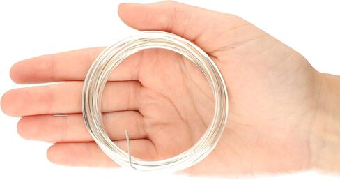 The Beadsmith Half-Round Craft Wire - Medium Temper Beading Wire, Silver Color, 21 Gauge, 4 Yards in Saudi Arabia