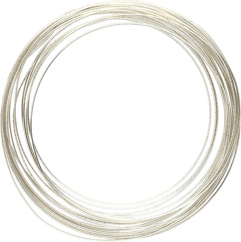 The Beadsmith Half-Round Craft Wire - Medium Temper Beading Wire, Silver Color, 21 Gauge, 4 Yards in Saudi Arabia
