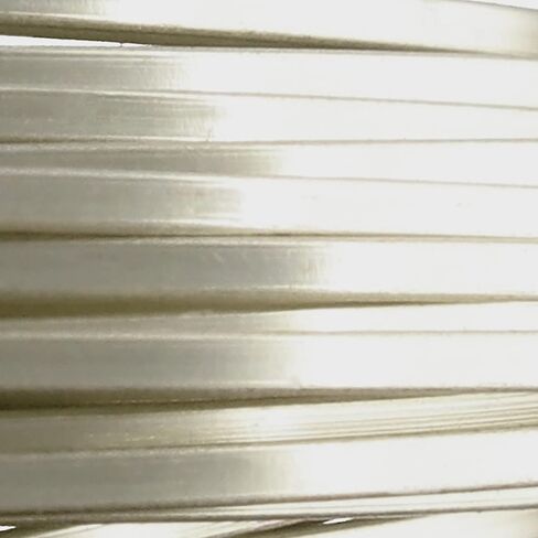 The Beadsmith Half-Round Craft Wire - Medium Temper Beading Wire, Silver Color, 21 Gauge, 4 Yards in Saudi Arabia
