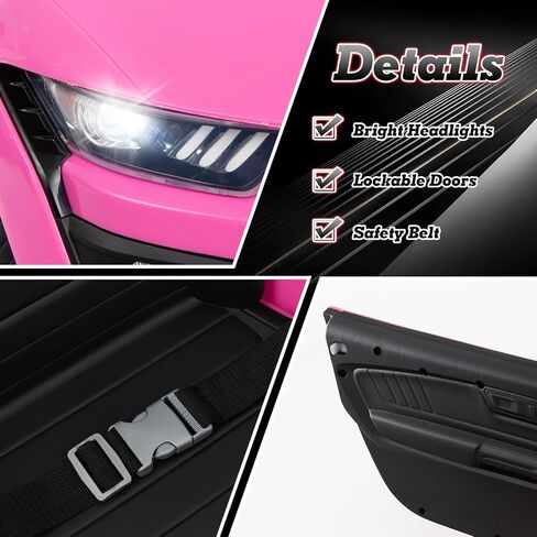 ركوب فورد موستانج شيلبي GT500 المرخصة على السيارة للأطفال من Olakids ، سيارة كهربائية 12 فولت مع التحكم عن بعد ، هدية ألعاب بطارية صغار مع سرعتين ، مصابيح LED ، USB ، FM ، الموسيقى in Saudi Arabia