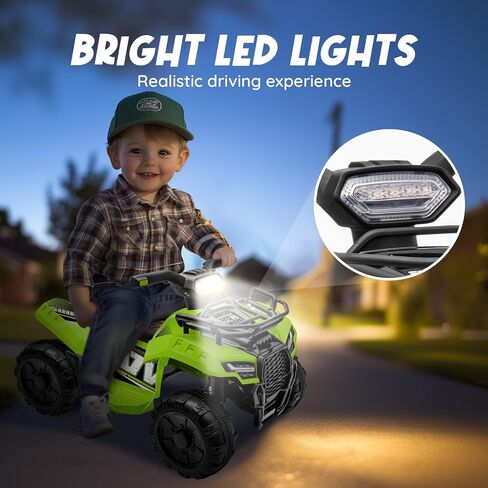6V ATV للأطفال ، 4 عجلات للأطفال الصغار مع الموسيقى ، القرن ، الأضواء ، سرعة كحد أقصى 1.2 ميل في الساعة ، تتراوح أعمارهم بين 18 و 36 شهرًا ، أزرق in Kuwait