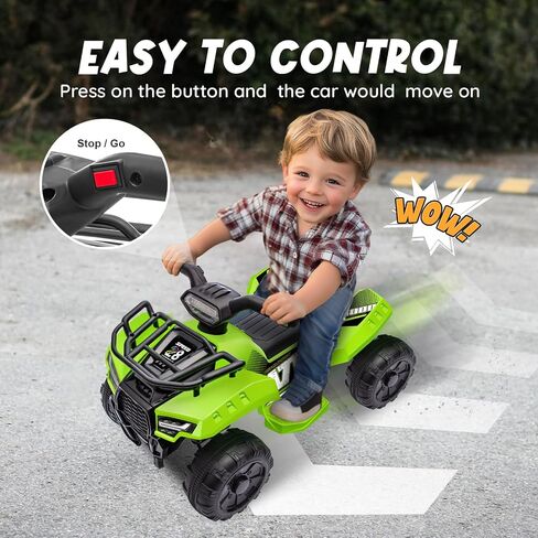 6V ATV للأطفال ، 4 عجلات للأطفال الصغار مع الموسيقى ، القرن ، الأضواء ، سرعة كحد أقصى 1.2 ميل في الساعة ، تتراوح أعمارهم بين 18 و 36 شهرًا ، أزرق in Kuwait