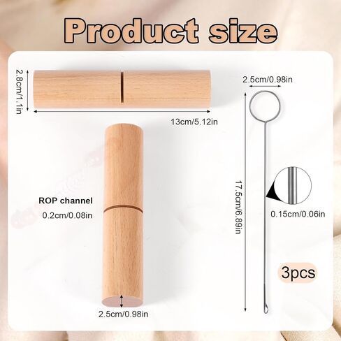 BOXOB Knot Grippers Tool for Silicone Beads, Include One Pair Beech Knotting Tightener & 3pcs Stainless Steel Loop Turner Puller Tools Knot Tying Tightening Tool for Wristlets Bracelets Keychains in Saudi Arabia