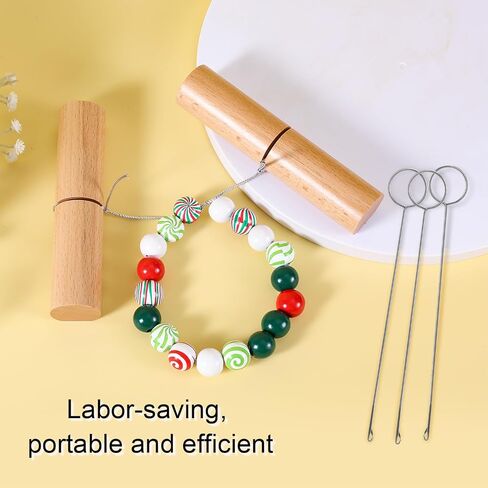 BOXOB Knot Grippers Tool for Silicone Beads, Include One Pair Beech Knotting Tightener & 3pcs Stainless Steel Loop Turner Puller Tools Knot Tying Tightening Tool for Wristlets Bracelets Keychains in Saudi Arabia