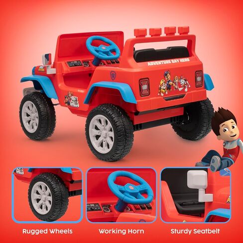 Barbie-12V Kids Ride-On Jeep مع بطارية قابلة لإعادة الشحن ، والمصابيح الأمامية LED ، وبداية الضغط الصحفي ، وعجلات متينة ، ومحرك عكسي ، ومقعد محيطي in Saudi Arabia