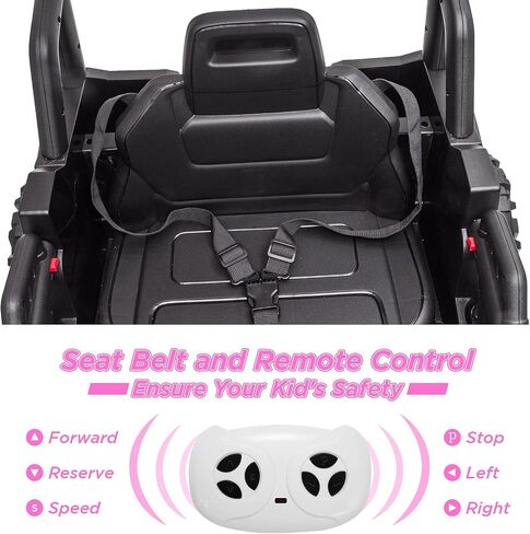 12V Kids Ride on UTV Electric Vehicle for Toddlers Battery Powered Ride On Car Toy with Remote Control, 4 Wheels Spring Suspension, LED Lights, Music, White in Saudi Arabia