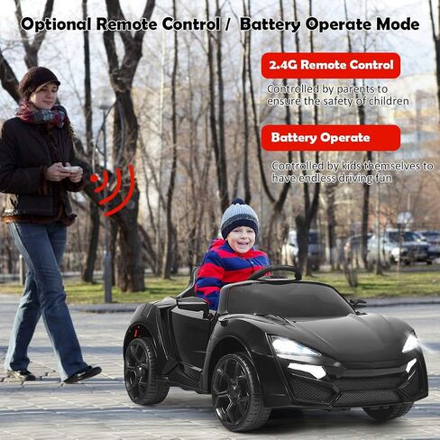 Costzon Ride on Car, 12V Battery Powered Electric Vehicle w/Manual & Remote Control Modes, LED Lights, Horn, Music, MP3, USB, TF, 3 Speeds, Spring Suspension, Ride on Toy for Boys & Girls (Pink) in Saudi Arabia