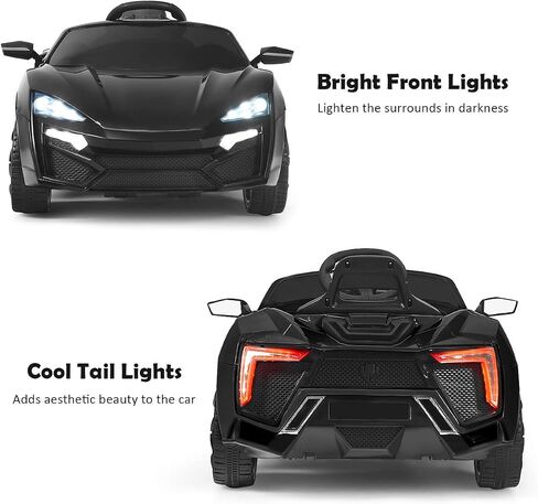 Costzon Ride on Car, 12V Battery Powered Electric Vehicle w/Manual & Remote Control Modes, LED Lights, Horn, Music, MP3, USB, TF, 3 Speeds, Spring Suspension, Ride on Toy for Boys & Girls (Pink) in Saudi Arabia