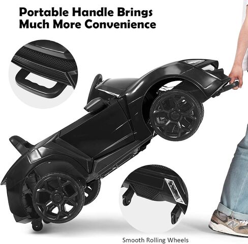 Costzon Ride on Car, 12V Battery Powered Electric Vehicle w/Manual & Remote Control Modes, LED Lights, Horn, Music, MP3, USB, TF, 3 Speeds, Spring Suspension, Ride on Toy for Boys & Girls (Pink) in Saudi Arabia