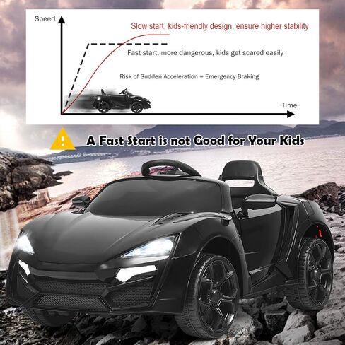 Costzon Ride on Car, 12V Battery Powered Electric Vehicle w/Manual & Remote Control Modes, LED Lights, Horn, Music, MP3, USB, TF, 3 Speeds, Spring Suspension, Ride on Toy for Boys & Girls (Pink) in Saudi Arabia