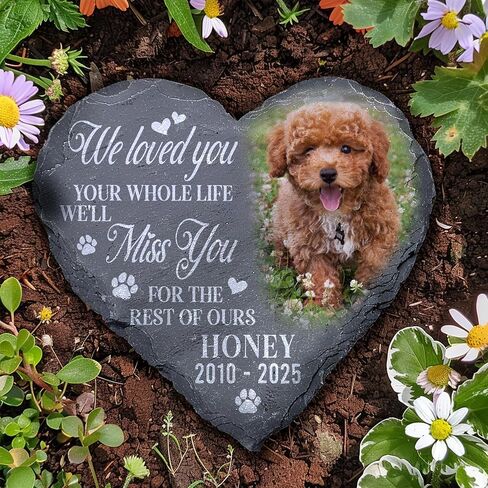 Personalized Dog Memorial Gifts for Loss of Dog, Custom Pet Memorial Stone with Photo Name Date, Stones for Dogs, Gift for Cat Lovers, Bereavement Sympathy Gift for Pet Lover, Quote 6 in Saudi Arabia