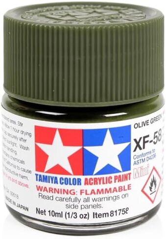 tamiya acrylic mini xf58 Olive Green TAM81758 Plastics Paint Acrylic in Saudi Arabia