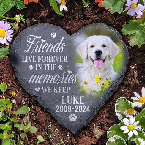 Personalized Dog Memorial Gifts for Loss of Dog, Custom Pet Memorial Stone with Photo Name Date, Stones for Dogs, Gift for Cat Lovers, Bereavement Sympathy Gift for Pet Lover, Quote 6 in Saudi Arabia