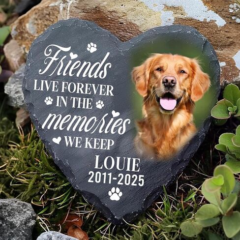 Personalized Dog Memorial Gifts for Loss of Dog, Custom Pet Memorial Stone with Photo Name Date, Stones for Dogs, Gift for Cat Lovers, Bereavement Sympathy Gift for Pet Lover, Quote 6 in Saudi Arabia